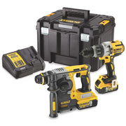 DeWalt XR 18V Brushless Combi Drill & SDS Plus Twin Pack