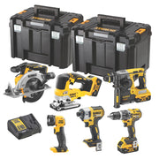 DeWalt XR 18V Brushless 6-Piece Cordless Kit, 3 x 5.0Ah