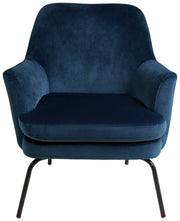 Habitat Celine Velvet Accent Chair — Blue