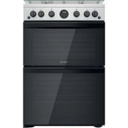 Indesit 60cm Double Oven Gas Cooker, Freestanding
