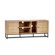 Julian Bowen Padstow 2 Door TV Unit 150cm - Natural Oak