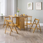 Julian Bowen Savoy Dining Table & 4 Chairs — Light Oak