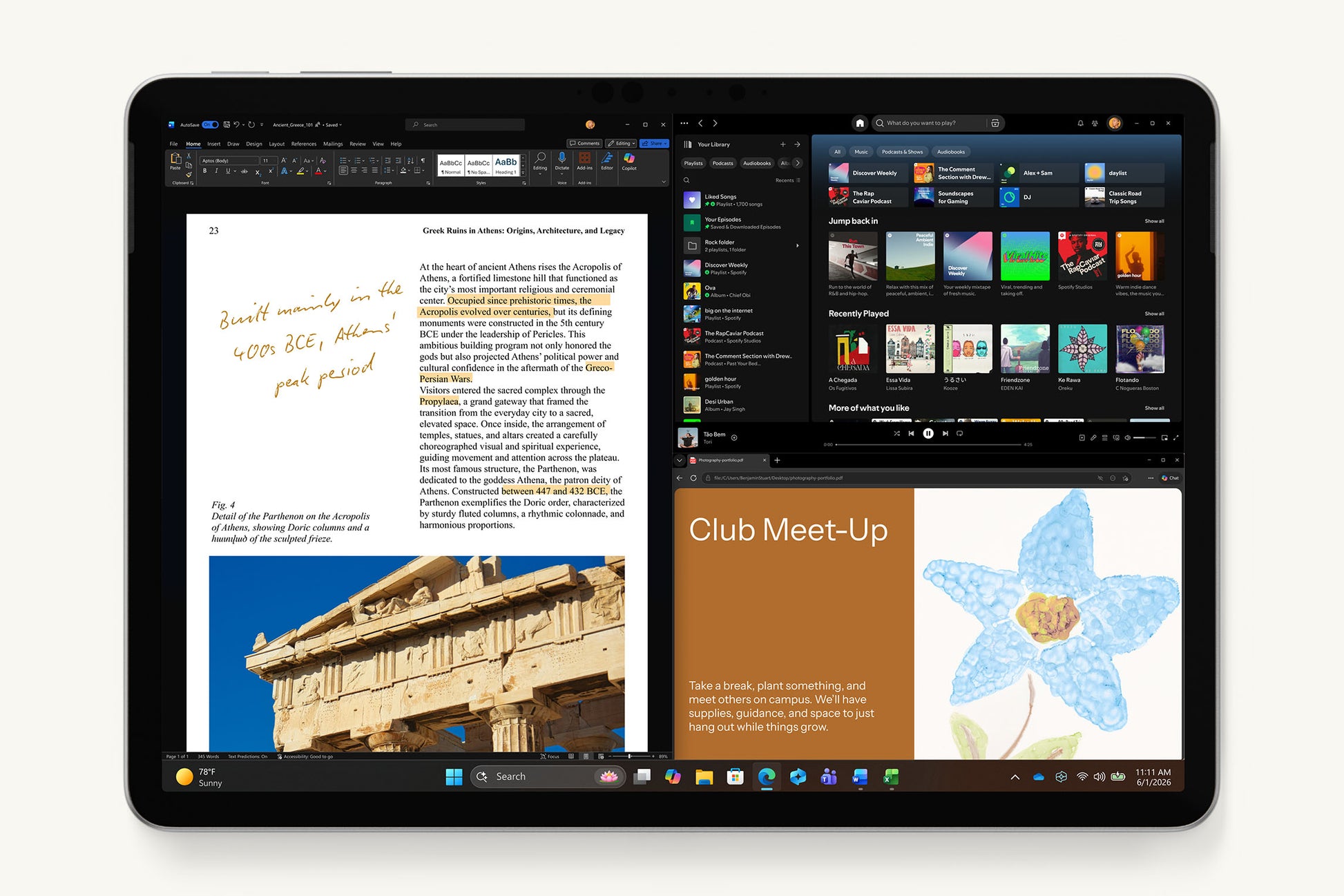 Microsoft Surface Pro 12" Snapdragon X Plus, 256GB, Platinum