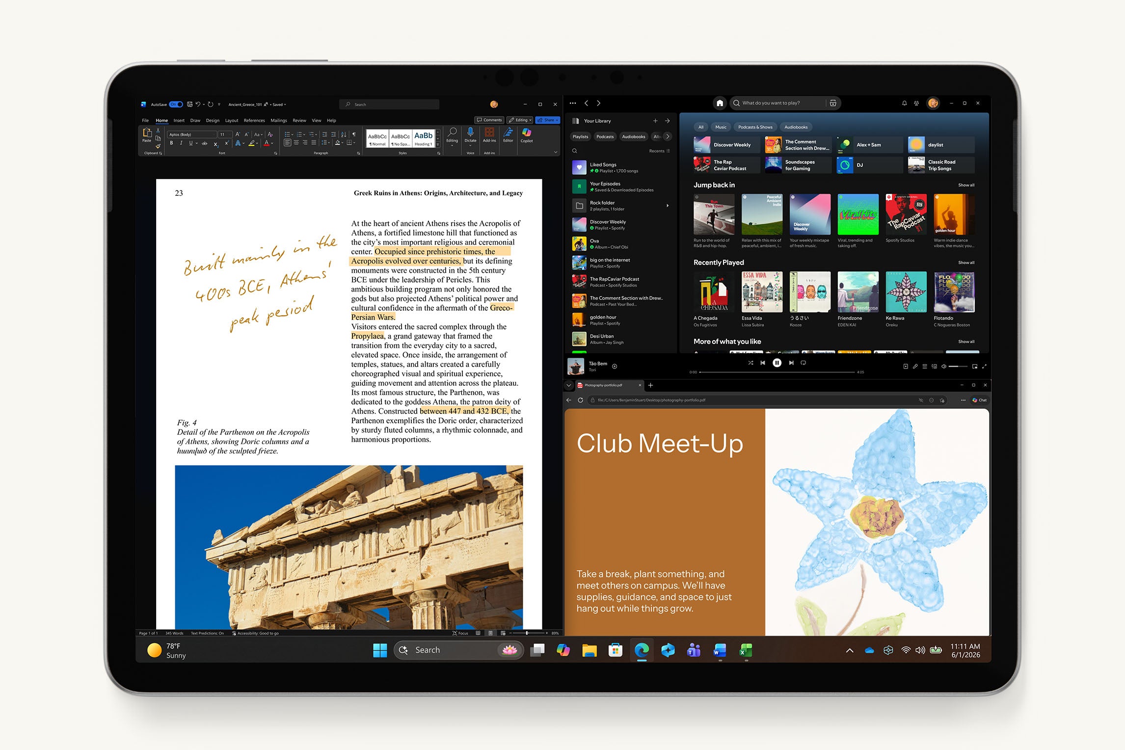 Microsoft Surface Pro 12" Snapdragon X Plus, 256GB, Platinum