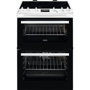 Zanussi 60cm Electric Double Oven Cooker, Ceramic Hob